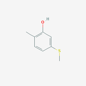 molecular formula C8H10OS B3345605 2-Methyl-5-(methylthio)phenol CAS No. 106949-89-7