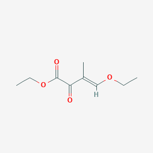 molecular formula C9H14O4 B3345612 (E)-Ethyl 4-ethoxy-3-methyl-2-oxobut-3-enoate CAS No. 1071847-27-2