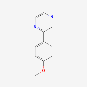 molecular formula C11H10N2O B3345658 2-(4-Methoxyphenyl)pyrazine CAS No. 108030-81-5