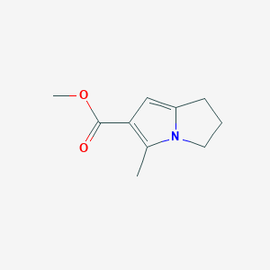 molecular formula C10H13NO2 B3345667 Methyl 5-methyl-2,3-dihydro-1H-pyrrolizine-6-carboxylate CAS No. 108286-42-6