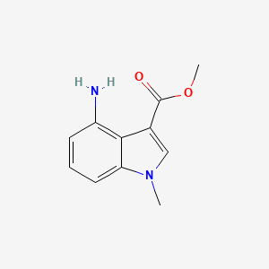 molecular formula C11H12N2O2 B3345707 methyl 4-amino-1-methyl-1H-indole-3-carboxylate CAS No. 109175-12-4