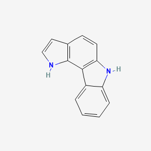 molecular formula C14H10N2 B3345803 1,6-Dihydropyrrolo[3,2-c]carbazole CAS No. 111184-41-9
