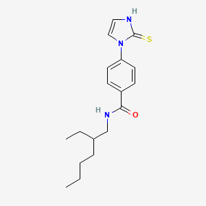 molecular formula C18H25N3OS B3345809 N-(2-Ethylhexyl)-4-(2-sulfanylidene-2,3-dihydro-1H-imidazol-1-yl)benzamide CAS No. 111203-86-2