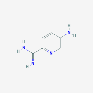molecular formula C6H8N4 B3345838 5-aminopyridine-2-carboximidamide CAS No. 1116016-00-2