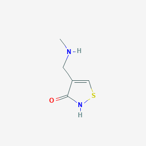molecular formula C5H8N2OS B3345856 3(2H)-Isothiazolone, 4-[(methylamino)methyl]- CAS No. 111781-99-8
