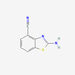 molecular formula C8H5N3S B3345962 2-Aminobenzo[d]thiazole-4-carbonitrile CAS No. 1126637-56-6