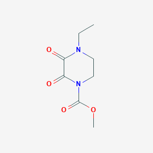 molecular formula C8H12N2O4 B3345982 Methyl 4-ethyl-2,3-dioxopiperazine-1-carboxylate CAS No. 112895-03-1