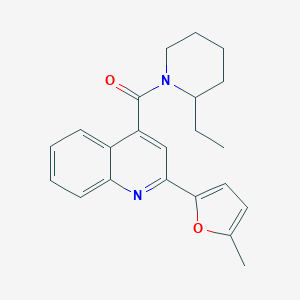 molecular formula C22H24N2O2 B334599 (2-Ethylpiperidin-1-yl)[2-(5-methylfuran-2-yl)quinolin-4-yl]methanone 