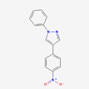 molecular formula C15H11N3O2 B3346120 4-(4-Nitrophenyl)-1-phenyl-1H-pyrazole CAS No. 114474-27-0