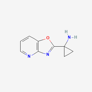 molecular formula C9H9N3O B3346210 1-(Oxazolo[4,5-b]pyridin-2-yl)cyclopropanamine CAS No. 1159878-02-0