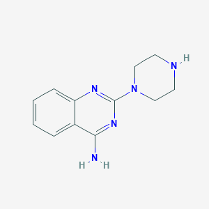molecular formula C12H15N5 B3346251 2-(Piperazin-1-yl)quinazolin-4-amine CAS No. 116365-48-1