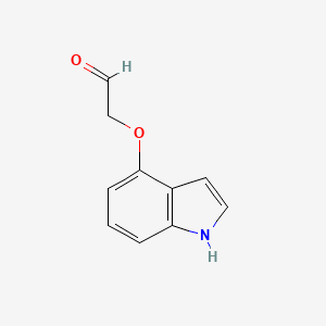 molecular formula C10H9NO2 B3346445 Acetaldehyde, (1H-indol-4-yloxy)- CAS No. 119373-62-5