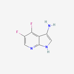 molecular formula C7H5F2N3 B3346480 4,5-difluoro-1H-pyrrolo[2,3-b]pyridin-3-amine CAS No. 1196507-69-3