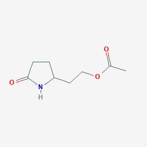 molecular formula C8H13NO3 B3346520 2-(5-Oxopyrrolidin-2-yl)ethyl acetate CAS No. 120081-44-9