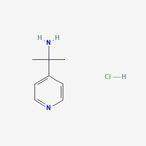 molecular formula C8H13ClN2 B3346547 4-Pyridinemethanamine, alpha,alpha-dimethyl-, hydrochloride (1:1) CAS No. 1202751-85-6