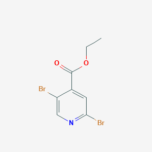 molecular formula C8H7Br2NO2 B3346621 Ethyl 2,5-dibromo-4-pyridinecarboxylate CAS No. 1214361-41-7