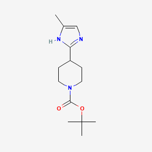 molecular formula C14H23N3O2 B3346752 tert-Butyl 4-(4-methyl-1H-imidazol-2-yl)piperidine-1-carboxylate CAS No. 1234710-03-2