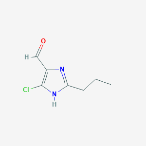 molecular formula C7H9ClN2O B3346854 5-chloro-2-propyl-1H-imidazole-4-carbaldehyde CAS No. 124750-49-8