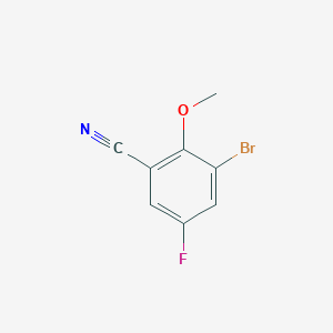 molecular formula C8H5BrFNO B3346969 3-Bromo-5-fluoro-2-methoxybenzonitrile CAS No. 1260022-38-5