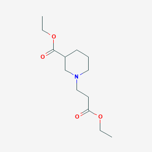 molecular formula C13H23NO4 B3347153 ethyl 1-(3-ethoxy-3-oxopropyl)piperidine-3-carboxylate CAS No. 128200-19-1
