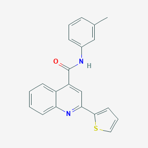 molecular formula C21H16N2OS B334721 N-(3-methylphenyl)-2-(thiophen-2-yl)quinoline-4-carboxamide 