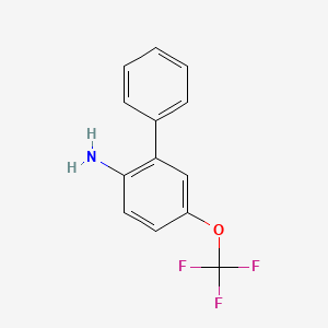 molecular formula C13H10F3NO B3347308 2-Amino-5-(trifluoromethoxy)biphenyl CAS No. 131395-27-2