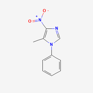 molecular formula C10H9N3O2 B3347437 1H-Imidazole, 5-methyl-4-nitro-1-phenyl- CAS No. 135307-58-3