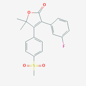 3-(3-Fluorophenyl)-5,5-dimethyl-4-(4-methylsulfonylphenyl)furan-2-one