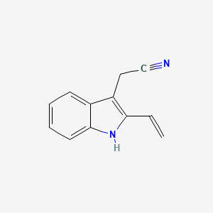 molecular formula C12H10N2 B3347682 1H-indole-3-acetonitrile, 2-ethenyl- CAS No. 141621-80-9
