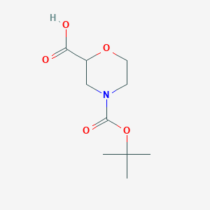 molecular formula C10H17NO5 B033478 4-(Tert-butoxycarbonyl)morpholine-2-carboxylic acid CAS No. 189321-66-2