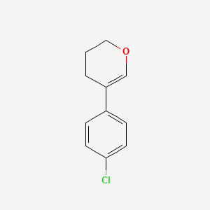 molecular formula C11H11ClO B3347912 5-(4-chlorophenyl)-3,4-dihydro-2H-pyran CAS No. 1467061-90-0