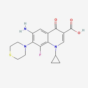 6-Amino-1-cyclopropyl-8-fluoro-4-oxo-7-(thiomorpholin-4-yl)-1,4-dihydroquinoline-3-carboxylic acid