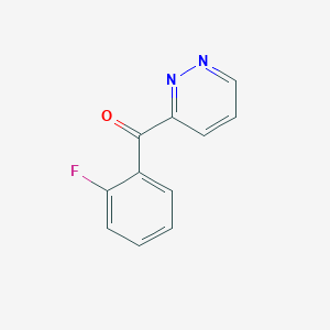 molecular formula C11H7FN2O B3348091 Methanone, (2-fluorophenyl)-3-pyridazinyl- CAS No. 154419-47-3