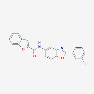 molecular formula C22H13IN2O3 B334810 N-[2-(3-iodophenyl)-1,3-benzoxazol-5-yl]-1-benzofuran-2-carboxamide 