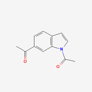 molecular formula C12H11NO2 B3348127 1H-Indole, 1,6-diacetyl- CAS No. 155703-10-9