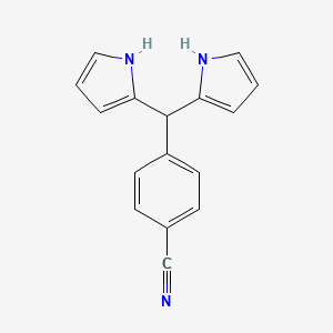 molecular formula C16H13N3 B3348135 Benzonitrile, 4-(di-1H-pyrrol-2-ylmethyl)- CAS No. 155796-90-0