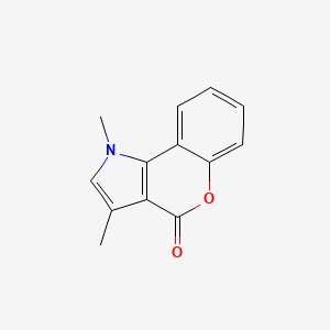 molecular formula C13H11NO2 B3348175 1,3-dimethylchromeno[4,3-b]pyrrol-4(1H)-one CAS No. 156742-51-7