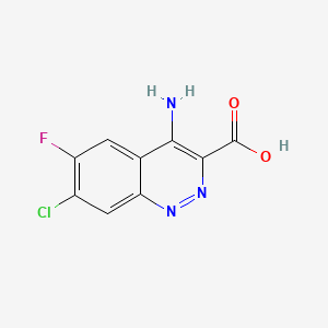3-Cinnolinecarboxylic acid, 4-amino-7-chloro-6-fluoro-, hydrate