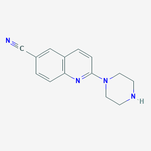 6-Quinolinecarbonitrile, 2-(1-piperazinyl)-