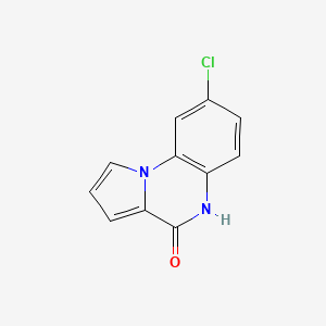 molecular formula C11H7ClN2O B3348225 Pyrrolo[1,2-a]quinoxalin-4(5H)-one, 8-chloro- CAS No. 160657-04-5