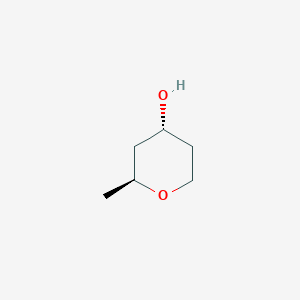 B3348346 (2S,4R)-2-Methyltetrahydro-2H-pyran-4-ol CAS No. 165876-16-4