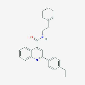 molecular formula C26H28N2O B334849 N-[2-(cyclohex-1-en-1-yl)ethyl]-2-(4-ethylphenyl)quinoline-4-carboxamide 