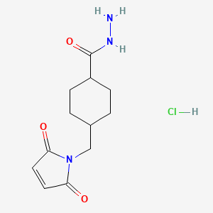 molecular formula C12H18ClN3O3 B3348502 Mal-C2-cyclohexylcarboxyl-hydrazide hydrochloride 