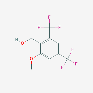 molecular formula C10H8F6O2 B3348629 2,4-Bis(trifluoromethyl)-6-methoxybenzyl alcohol CAS No. 1805405-28-0