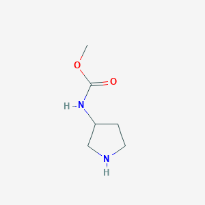 molecular formula C6H12N2O2 B3348740 methyl N-(pyrrolidin-3-yl)carbamate CAS No. 184107-53-7