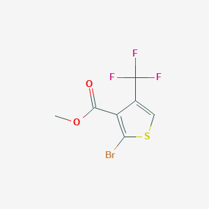 molecular formula C7H4BrF3O2S B3348758 Methyl 2-bromo-4-(trifluoromethyl)thiophene-3-carboxylate CAS No. 1853236-69-7