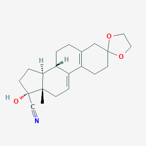 17-Hydroxy-3-oxoestra-5(10),9(11)-diene-17beta-carbonitrile cyclic ethylene acetal