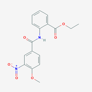 molecular formula C17H16N2O6 B334888 ETHYL 2-(4-METHOXY-3-NITROBENZAMIDO)BENZOATE 