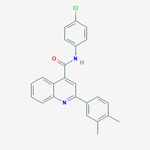 molecular formula C24H19ClN2O B334893 N-(4-chlorophenyl)-2-(3,4-dimethylphenyl)-4-quinolinecarboxamide 