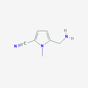 molecular formula C7H9N3 B3349132 5-(Aminomethyl)-1-methylpyrrole-2-carbonitrile CAS No. 203792-37-4